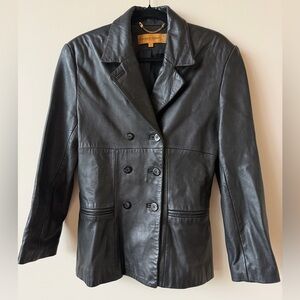 Classiques Entier petite small black Leather Jacket